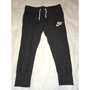 Nike Heathered Charcoal Jogger Sweatpants With Drawstring‎ Waist & Pockets S